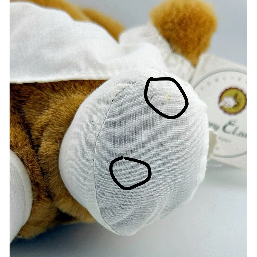 Vintage 1980's Jerry Elsner Nursing Care Plush Brown Bear Stuffed Animal Toy
